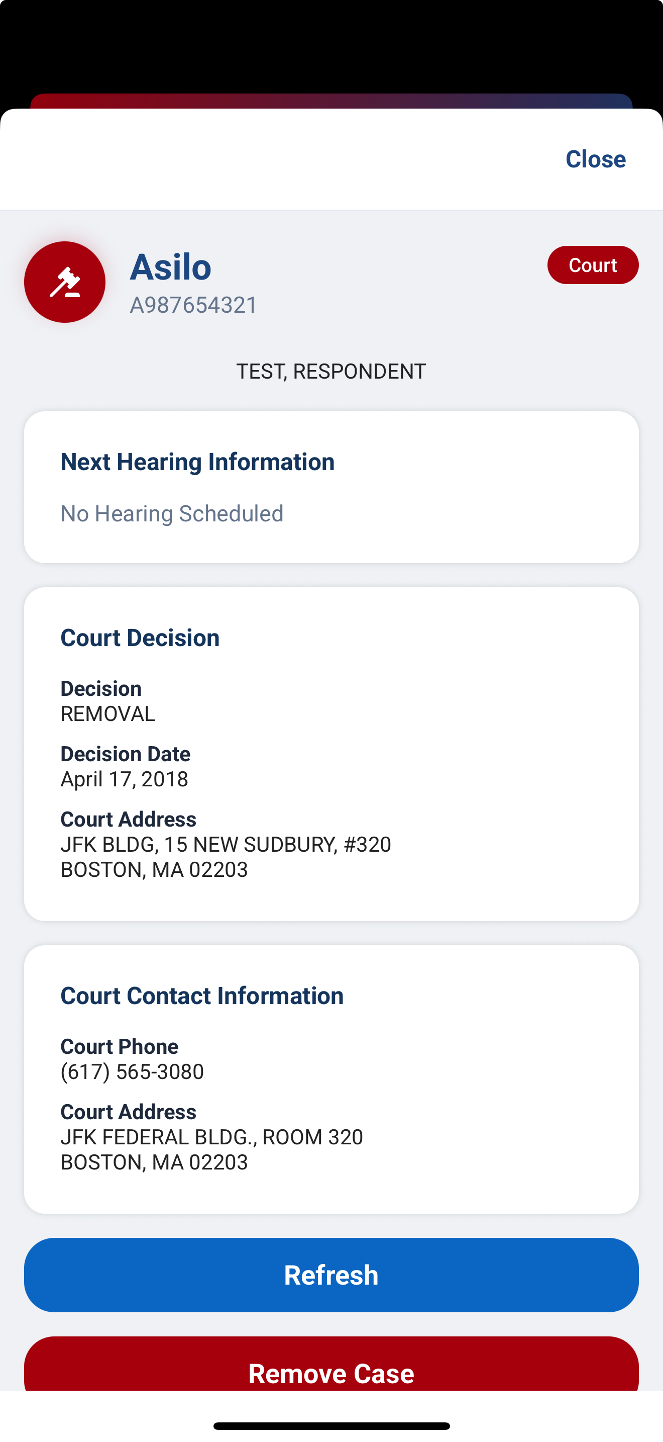 My Case Path Case Details